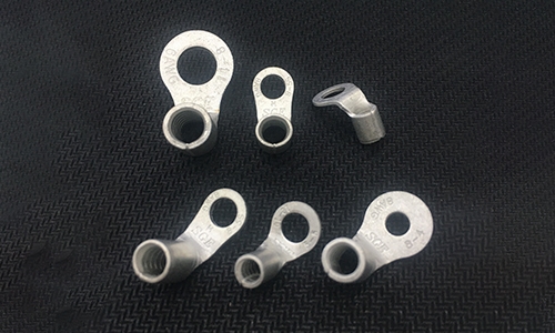 Non Insulated Ring Terminals, (Solderless Terminals) 90° Angled, Standard Type