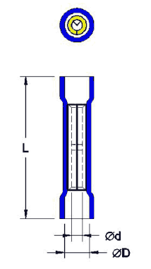 PVC Insulated Butt Splice-Brass plate