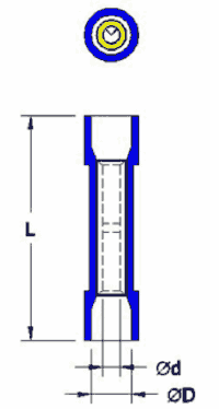 Nylon Insulated Butt Splice-Copper Tubular