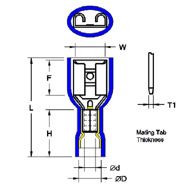 PVC Fully Insulated Female Lug(Double Crimp)