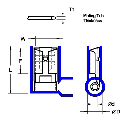 Nylon Insulated Flag Disconnectors(Easy Entry)