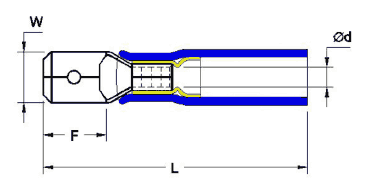 Insulated Heat Shrinkable Male Lug(Double Crimp)