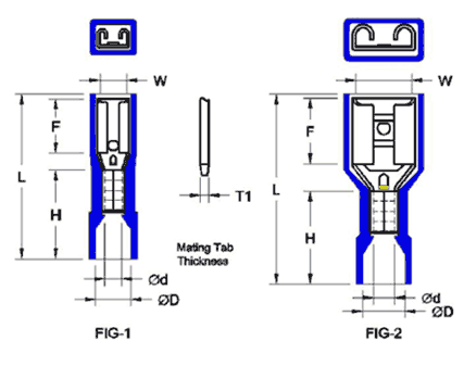 Nylon Fully(Square) Insulated Female Disconnect(Easy Entry)