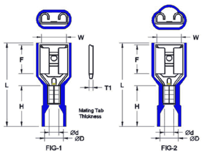 Nylon Fully Insulated Female Disconnect-AMP250