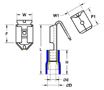 PVC Insulated Piggy Back Disconnect(Double Crimp)