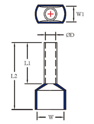 SGE Nylon Insulated Twin Cord End Sleeves-SGE TERMINALS & WIRING  ACCESSORIES