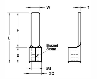 Non-Insulated Blade Terminals(Brazed Seam)