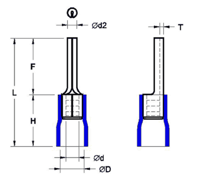 Vinyl-Insulated Pin Terminals