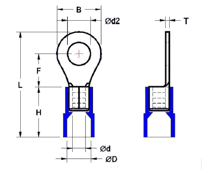 Nylon Insulated Ring Terminals(Easy Entry)